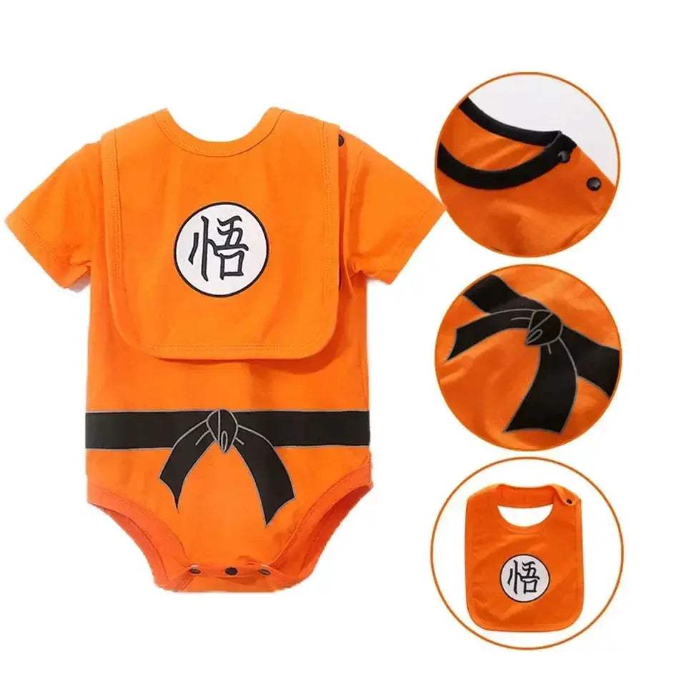 Premium Rompers Dragon Ball Z Inspired Anime Character Print For Infants And Kids Halloween Cosplay - ToylandEU