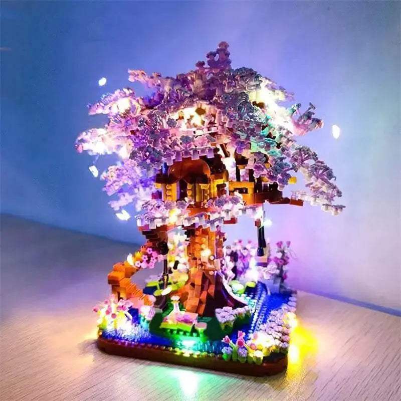 Gleaming Sakura Tree Blocks LED Ornament Toyland EU - ToylandEU™
