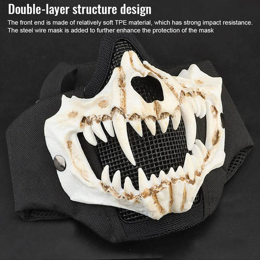 Premium Skeleton Mask With Halloween Fangs For Adults - ToylandEU