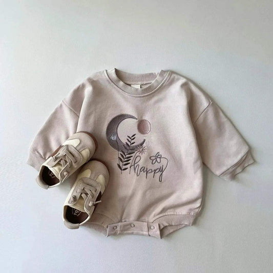 Premium Soft Cotton Autumn Baby Romper With Flower Embroidery Collar For Newborns And Infants - ToylandEU