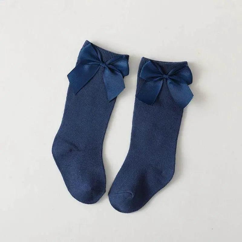 Premium Soft Cotton Knee High Socks Big Bow Toyland EU - ToylandEU™