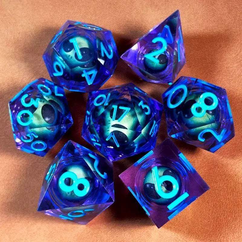 Premium Spinning Dragon Eye DnD Dice Set with Unique Fidget Design for Dungeons and Dragons Enthusiasts - ToylandEU