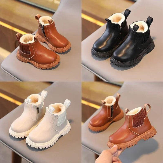 Premium Super Warm Kids Ankle Boots PU Leather For Kids - ToylandEU