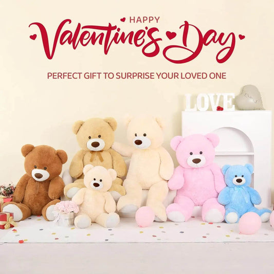 Premium Tie-Dye Pink Teddy Bear Plush Toy for Children and Girlfriends 39 Inch - ToylandEU