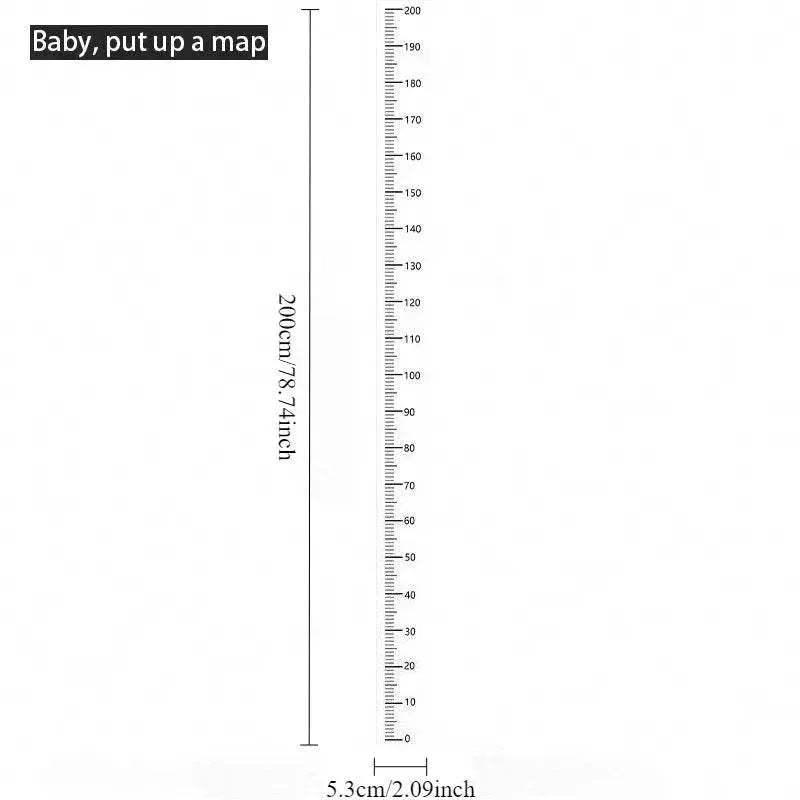 Sturdy Growth Chart 2Ft Decal Measuring Tape Toyland EU - ToylandEU™
