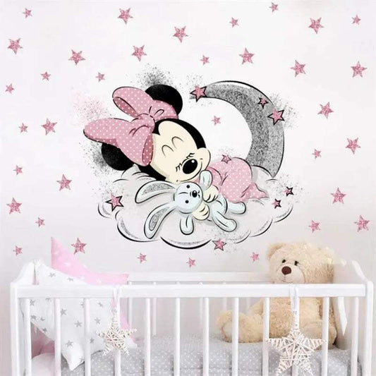 Vibrant 3D Wall Decals Mickey Minnie Kids Room Toyland EU - ToylandEU™