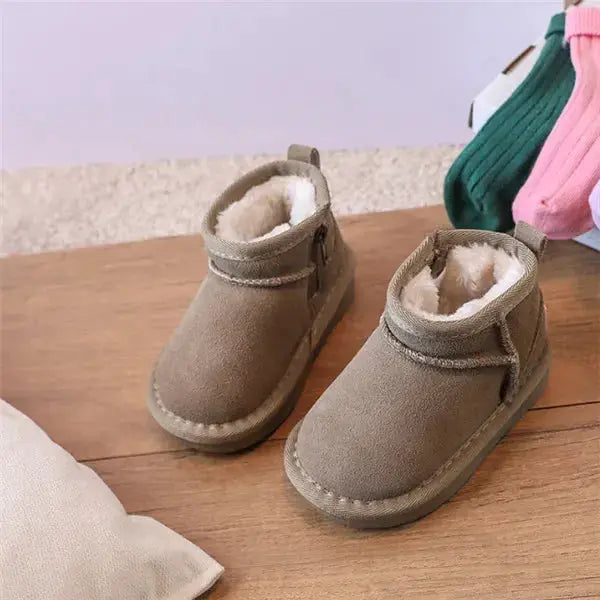 Premium Winter Baby Snow Boots Leather With Plush Lining And Non Slip Sole For Toddlers - ToylandEU