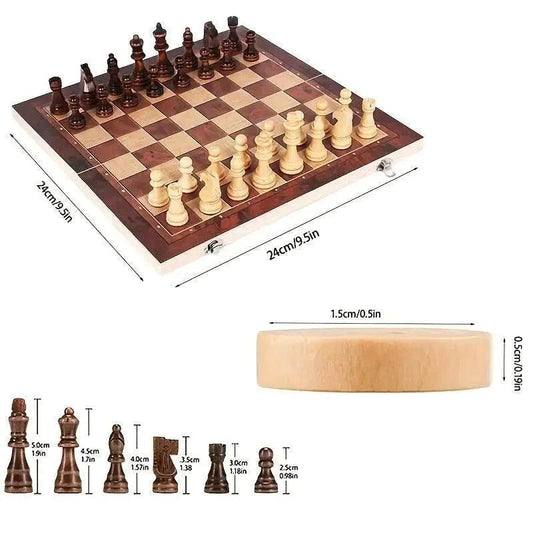 Premium Wooden Foldable Chess Set for Gift Enthusiasts - ToylandEU™