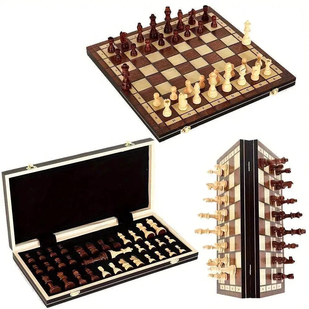 Premium Wooden Folding Chess Set for Family Game Nights - ToylandEU™