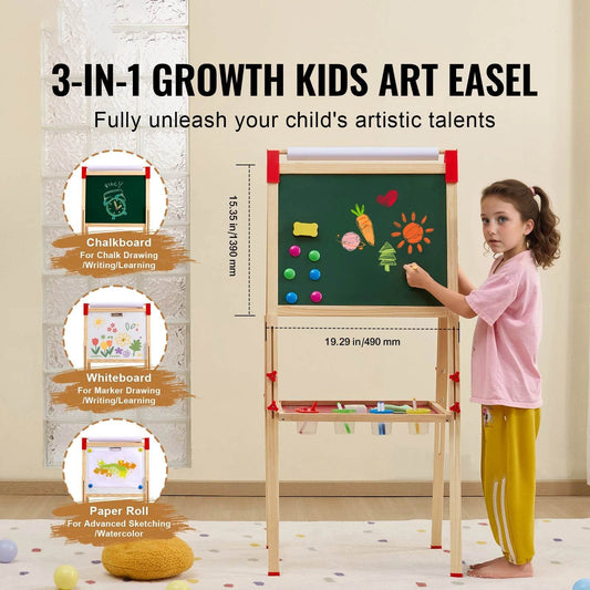 Premium Wooden Magnetic Drawing Board Double Sided For Kids - ToylandEU
