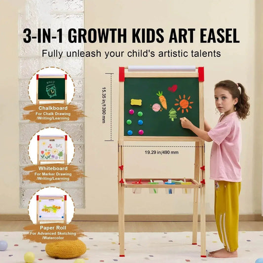 Premium Wooden Magnetic Drawing Board Double Sided For Kids - ToylandEU