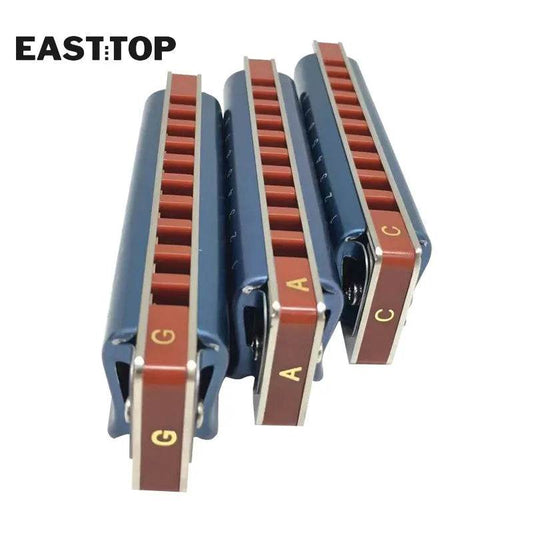 Professional EASTTOP T008K-3 Harmonica with Brass Reedplates - ToylandEU