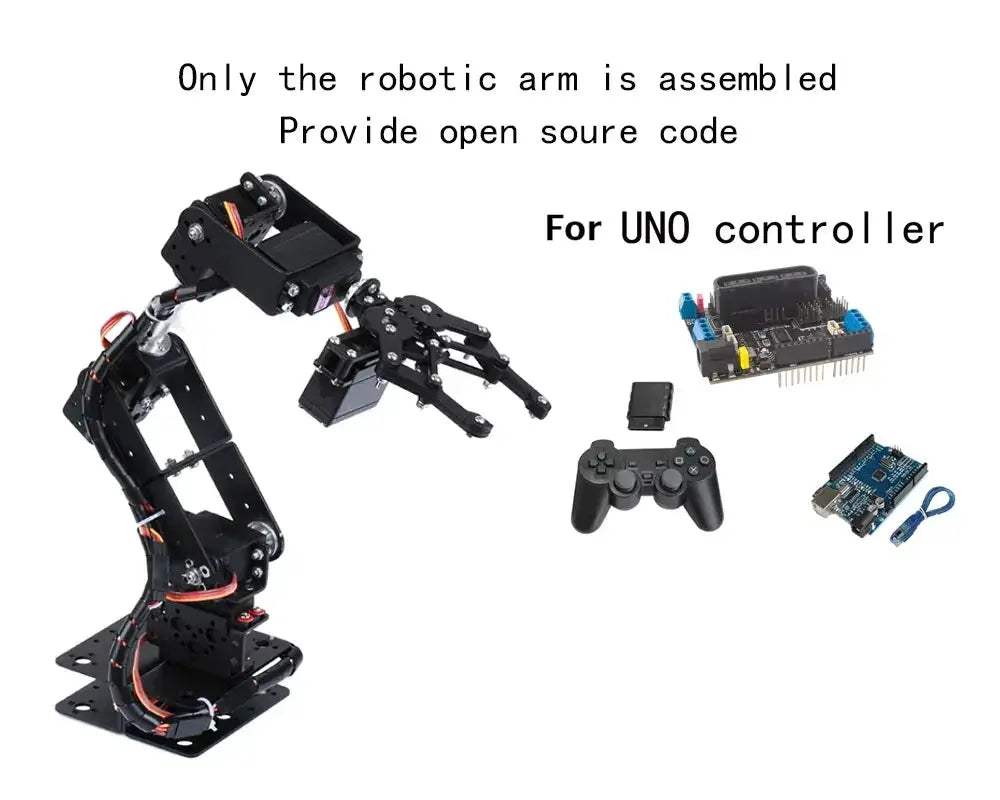 Programmable 6 DOF Robotic Arm Kit For Arduino And Pi - ToylandEU