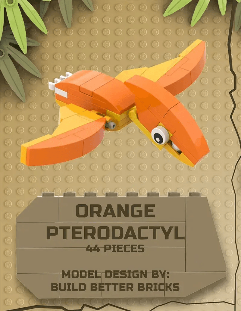 Lego Dinosaur Pterodactyl Set With 44 Bricks And Printed Instructions - ToylandEU