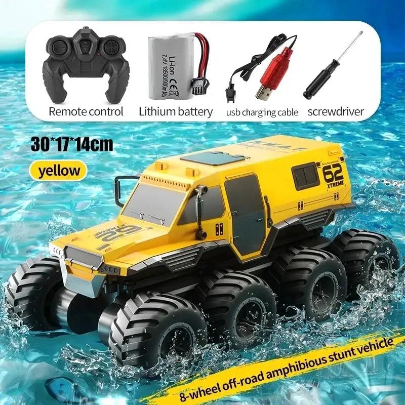 Q137 RC Car Amphibious 8 Wheel Off Road Waterproof Durable - ToylandEU™