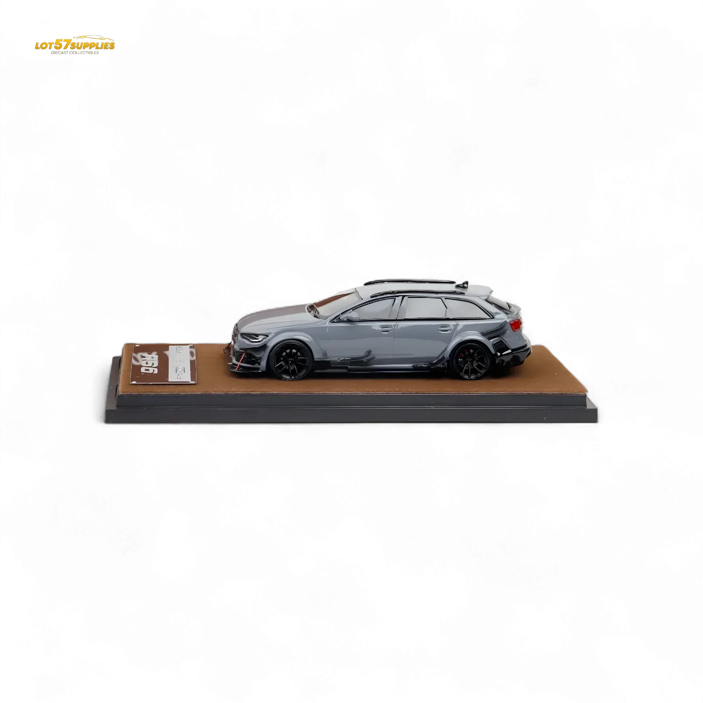 Qidian Model Audi RS6 Avant (C7) Crock Station wagon DTM Wide-Body Modified - Cement Grey 1/64 - ToylandEU