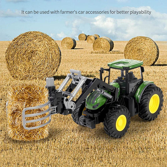 RC 1:24 Scale Remote Control Tractor with LED Lights - Fun Farm Experience! - ToylandEU