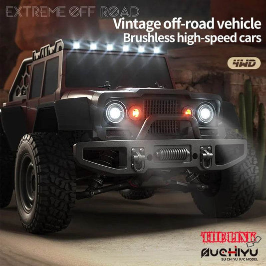 RC 4WD Off-Road RC Car with LED Lights - High-Speed 1/16 Scale, Brushless Motor, 70KM/H - ToylandEU