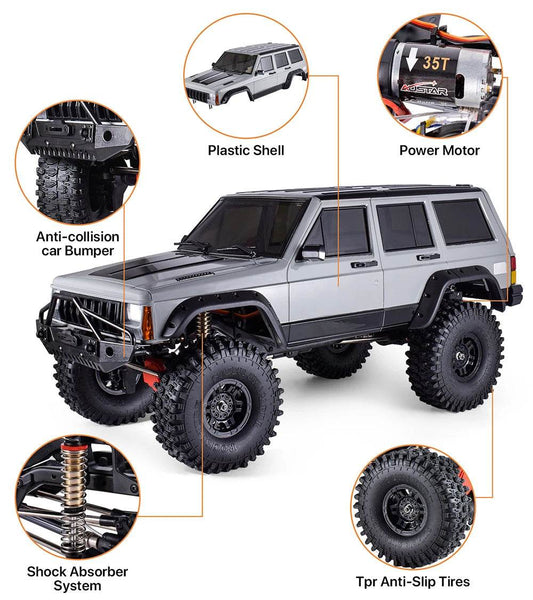 RC AUSTARHOBBY AX-8509 1/10 Scale 4WD Cherokee RC Car - All Terrain Fun - ToylandEU