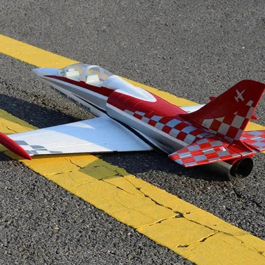 RC 64mm Han Dao L39 RC Fighter Aircraft - Electric Remote Control Training Plane Toy for All Skill Levels - ToylandEU™