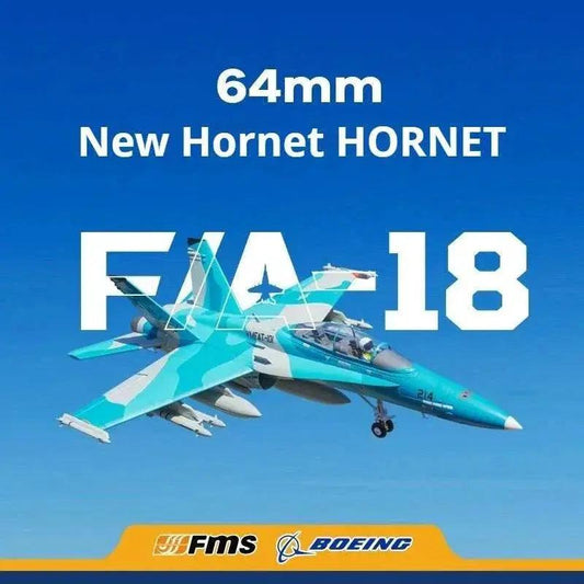 RC FMS 64mm F-18 Ducted Jet RC Fighter Aircraft - Remote Control Foam Airplane for Adults - Custom Gift Toy - ToylandEU™