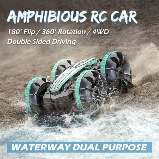 RC All-Terrain Amphibious RC Stunt Car - Double-Sided Flips & Fun - ToylandEU