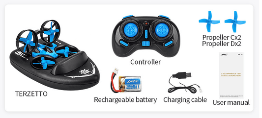 RC All-in-One Flying, Driving, and Floating RC Drone for Kids - ToylandEU