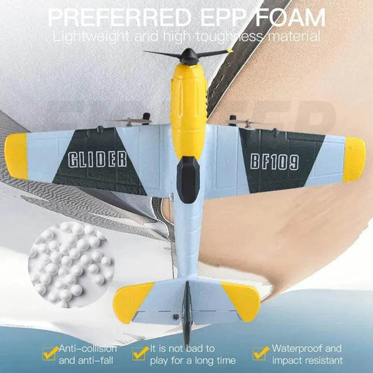 RC BF109 EPP Foam RC Fighter Plane - Stable 3CH Remote Control Experience - ToylandEU