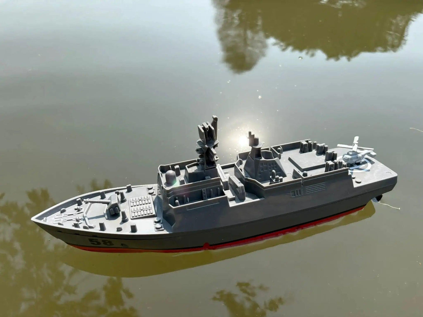 RC Battleship Large 61cm Dual Control Fast Propeller - ToylandEU™