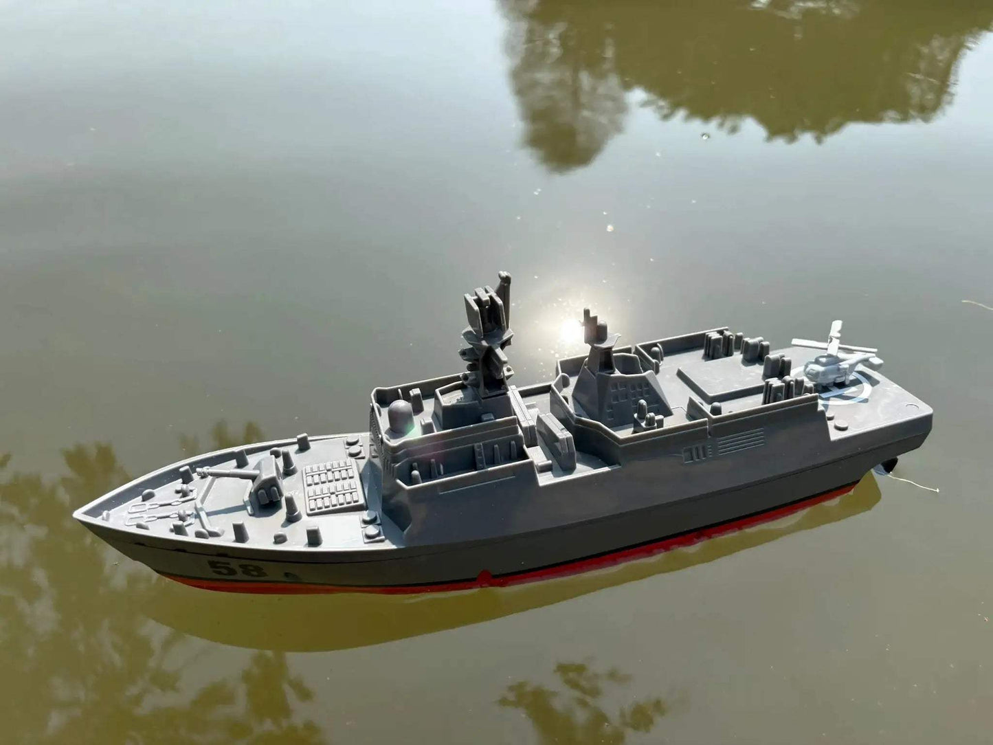 RC Battleship Large 61cm Dual Control Fast Propeller - ToylandEU™