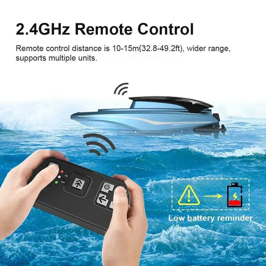 RC Boat High Speed Remote Control Speedboat For Kids Durable - ToylandEU™