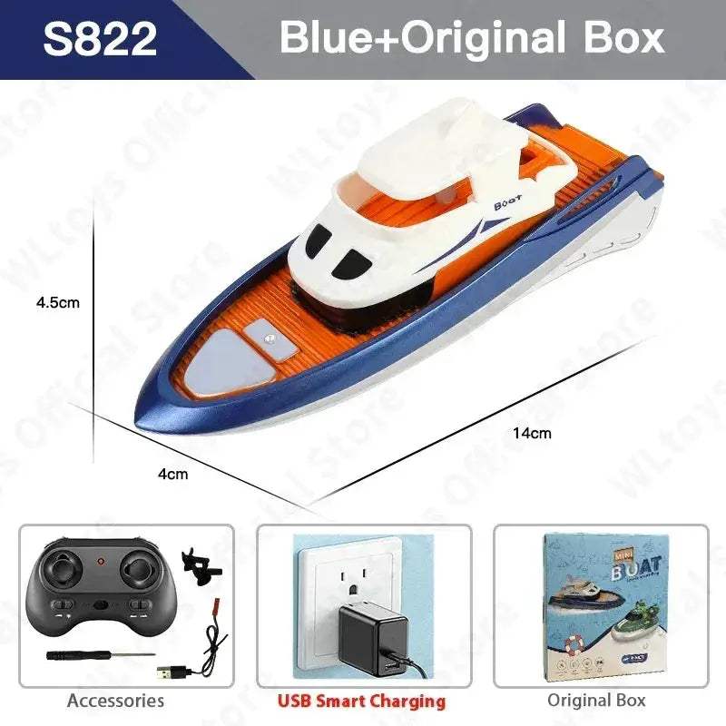 RC Boat With Lights And Long Range Remote Control System - ToylandEU