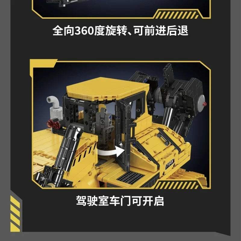 RC Bulldozer Building Block Set | Remote | Toylandeu™
