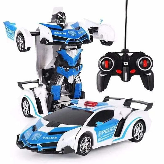 RC Adaptable RC Police Car & Robot - Ultimate 2-in-1 Toy for Kids - ToylandEU™