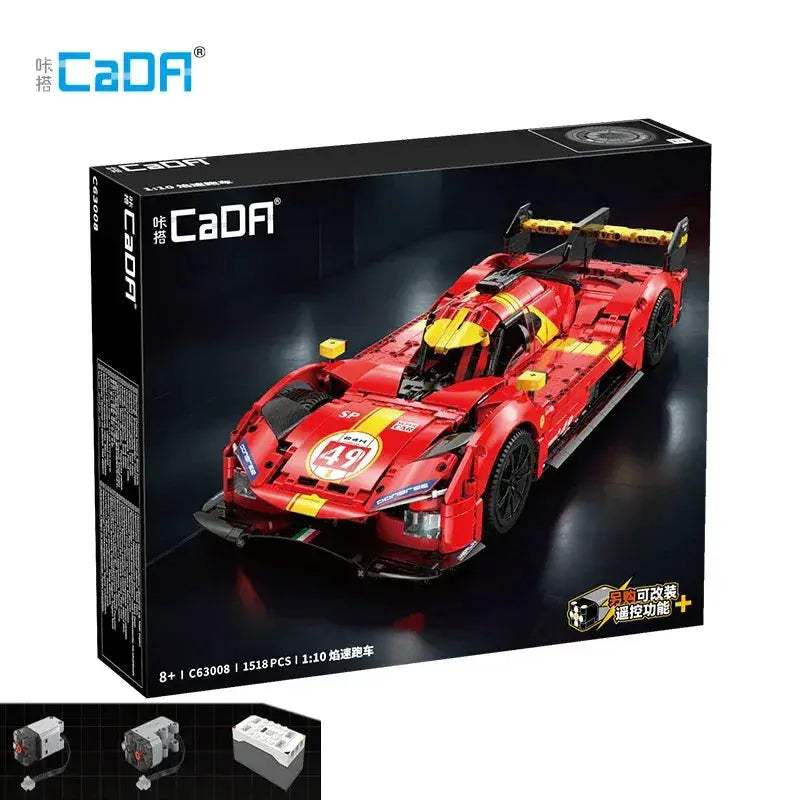 RC Car Building Blocks 1518 Pieces Remote Control Flame Racing - ToylandEU