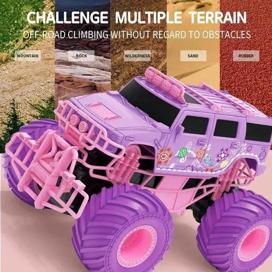 Q157 Pink 2.4GHz Remote Control Off-Road Climbing Car, Plastic Body, Includes Battery - ToylandEU™