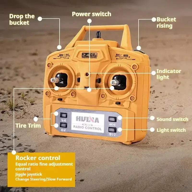 RC Dump Truck Remote Control 12 Channel Heavy Duty Lights - ToylandEU™