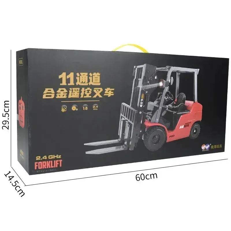 RC Forklift Truck 1:8 LED Lights Remote Control Toy - ToylandEU