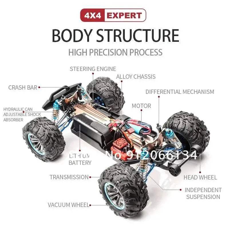 RC High-Speed 1:10 RC Stunt Car - 90KM/H with Hydraulic Shock Absorption - ToylandEU
