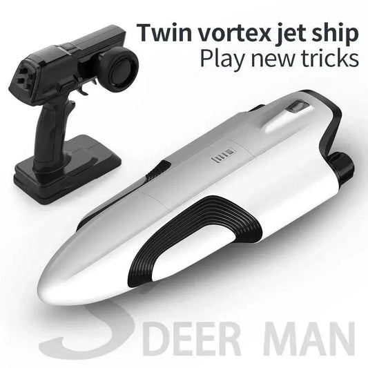 RC High-Speed S2 Remote Control Ship with Double Vortex Spray - Fast Overturning Reset Water Toy for Kids - ToylandEU