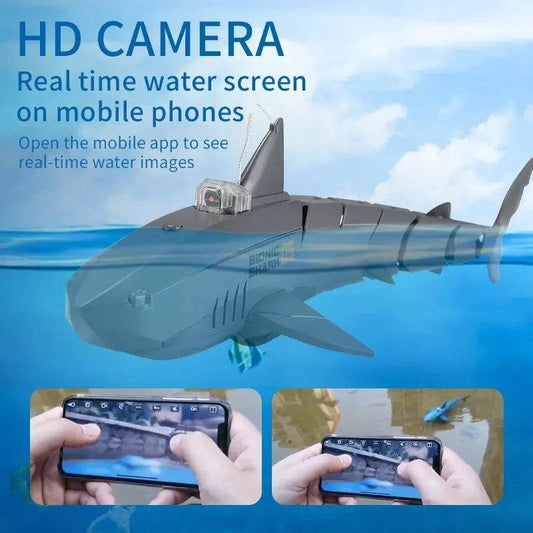 RC Interactive Megalodon Dual Shark Toy with HD Camera & 2.4G Remote Control - ToylandEU