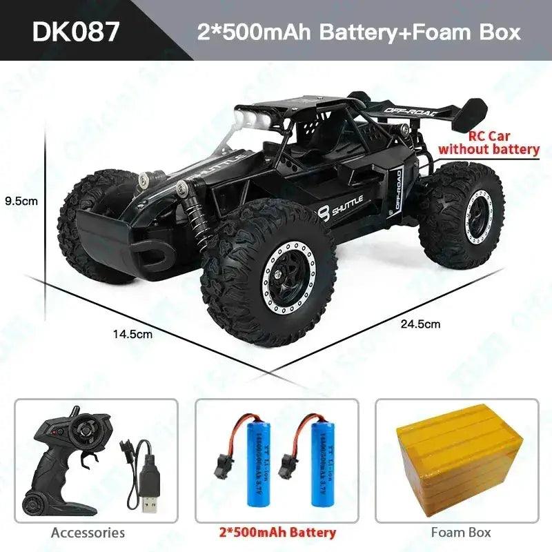LED Lights RC Car 2WD Off Road Remote Control Vehicle - ToylandEU™