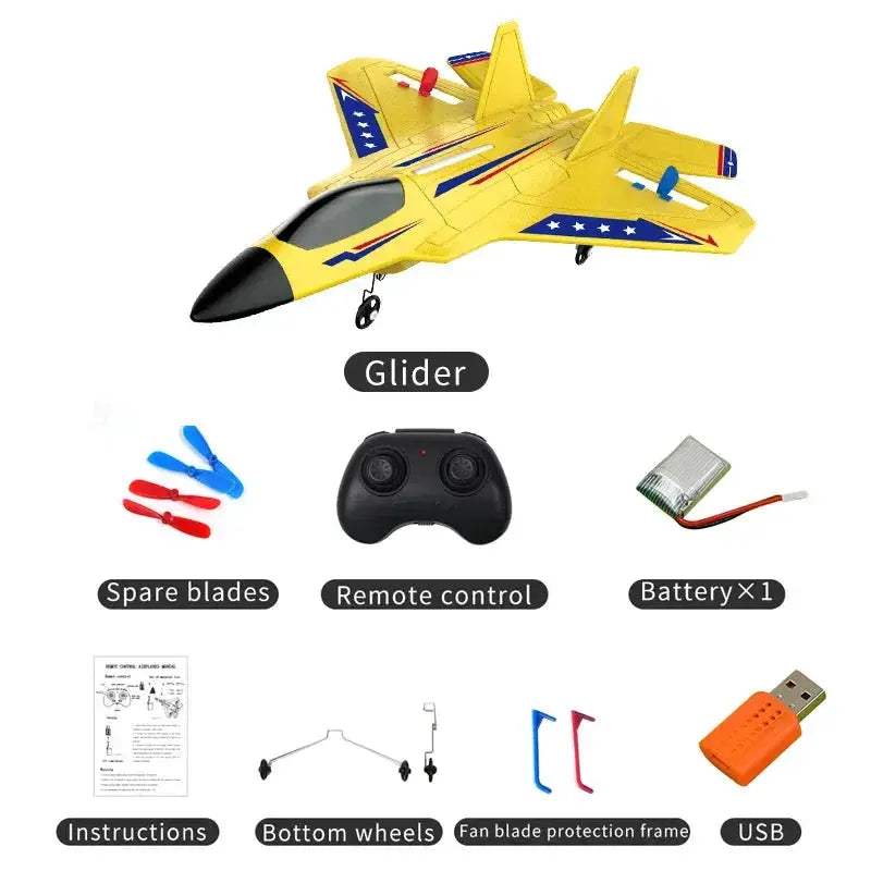 RC Plane Durable Foam Glider With 2 4G Remote Control - ToylandEU