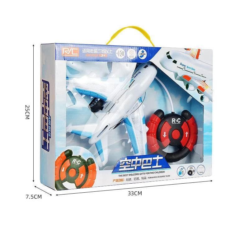 RC Remote Control Electric Airplane Toy for Kids - Musical Lighting and DIY Features for Outdoor Fun - ToylandEU