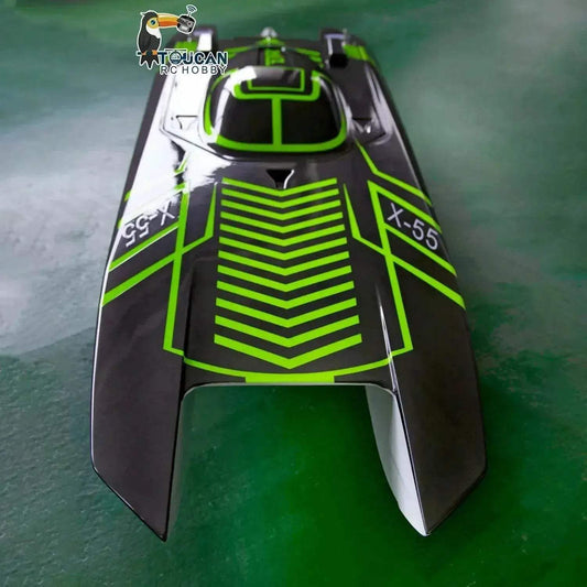 RC TOUCAN RC High-Speed Waterproof Racing Boat X55 - 130km/h RTR Model with FlySky GT3C Remote Control, Perfect Hobby Gift (THZH1595) - ToylandEU