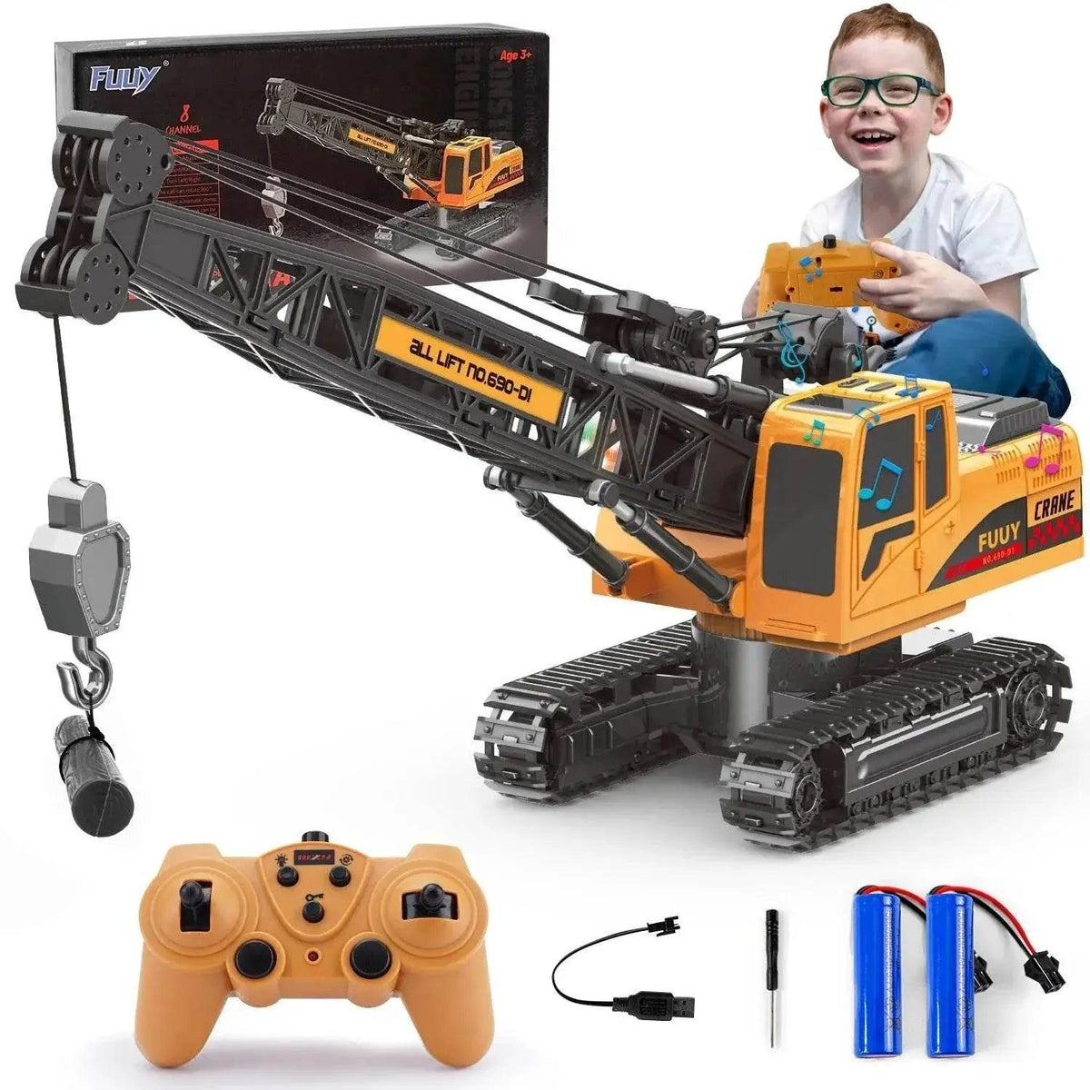 RC Remote-Controlled Electric Crane Toy - Ideal for Young Engineers! - ToylandEU™