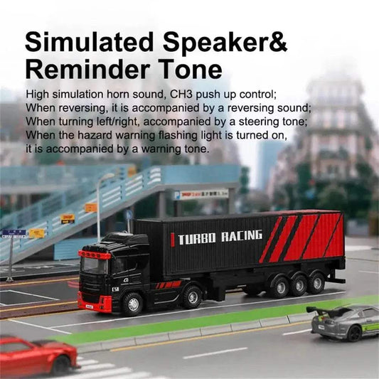 RC Turbo Racing C50 1/76 4WD RC Semi-Truck with LED Lights & Sounds - ToylandEU