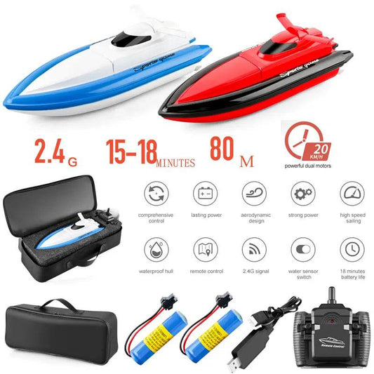 RC Ultimate High-Speed 4-Channel RC Boat for Thrilling Pool Races - ToylandEU