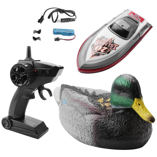 RC V201 Remote Control Duck Boat - 2.4GHz Waterproof RC Toy for Pool and Garden Use - ToylandEU