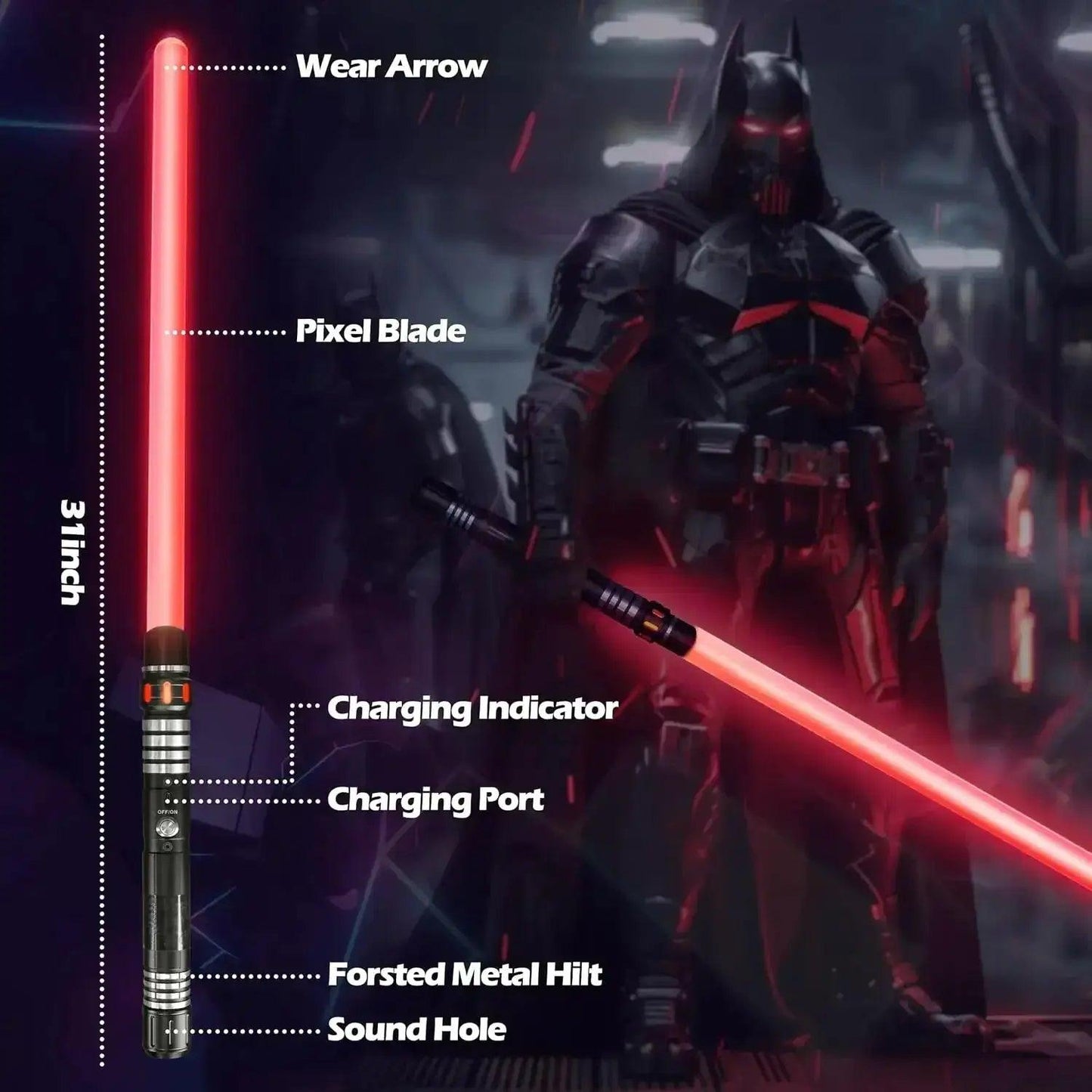 RGB Light Saber Gravity Sensing USB Rechargeable - ToylandEU™